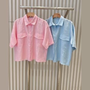 Camisa linho com botões