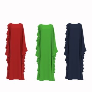 Vestido Capa Com Babados