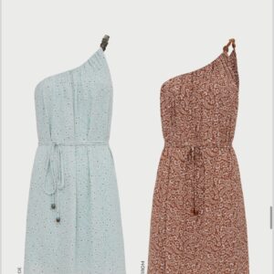 Vestido Um Ombro Curto Floral