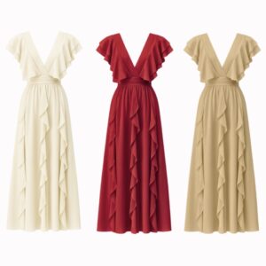 Vestido Longo Babados