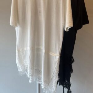 Camiseta Over Com Detalhe Em Renda