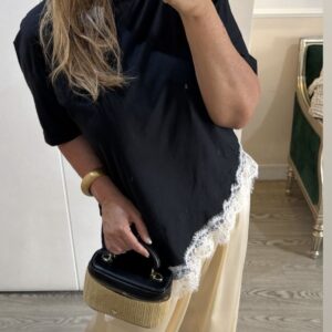 Blusa Com Detalhe Em Renda