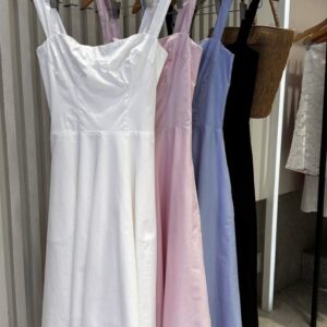 Vestido Tricoline Midi