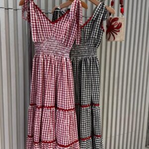 Vestido Midi Quadriculado