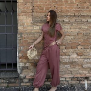 Calça Jogger De Moletom Com Elástico Na Cintura