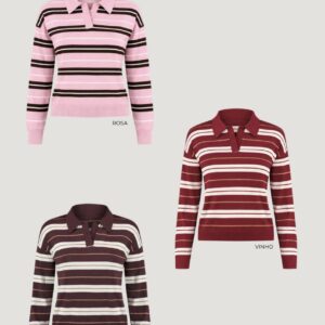 Tricot Polo Listrado