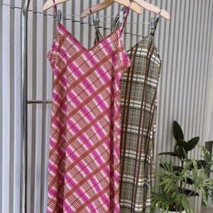 Vestido Tricoline Xadrez