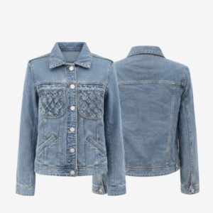 Jaqueta Jeans Com Detalhe Trançado