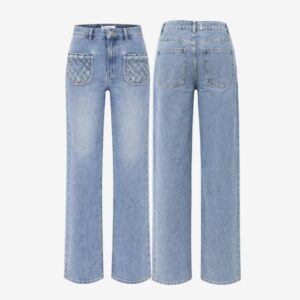 Calça Jeans Com Detalhe Trançado