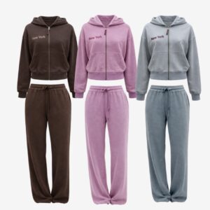 Conjunto Moletom New York Com Escrita Nas Costas