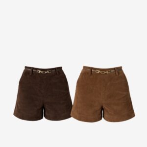 Shorts Suede Com Cinto