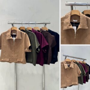 Blusa Em Linho Manga Curta