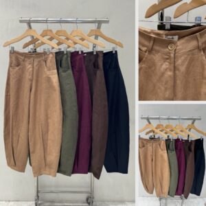 Calça Em Linho Com Bolsos