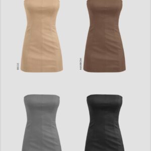 Vestido Sem Alça Alfaiataria