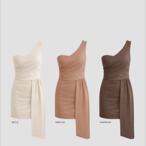 Vestido Um Ombro Alfaiataria