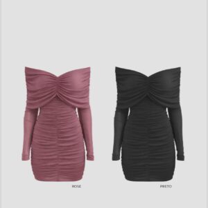 Vestido Curto Drapeado