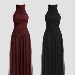 Vestido Midi Alongado Tule