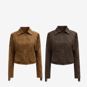 Jaqueta Suede Com Franjas