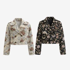 Jaqueta Cropped Jacquard