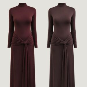 Vestido Longo Com Drapeado