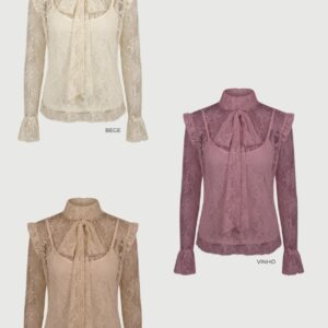 Blusa Renda Manga Longa