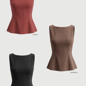 Blusa Peplum Com Laço