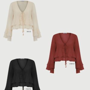 Bata Chiffon Decote V