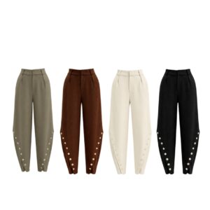 Calça Ballon Com Botões