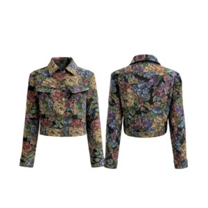 Jaqueta Jacquard Floral