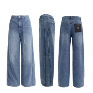 Calça Reta Nervura Lateral