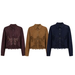 Camisa Suede Detalhe Guipir