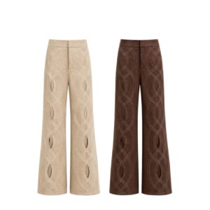Calça Suede Recortes Frontais