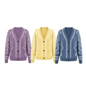Cardigan Tricot Estampado