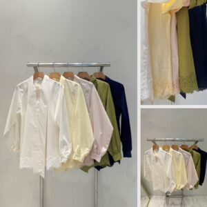 Camisa Tricoline Com Renda