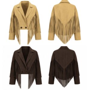 Jaqueta Franjas Suede