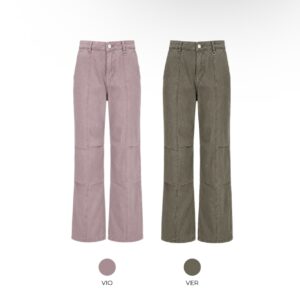 Calça Wide Leg Recortes
